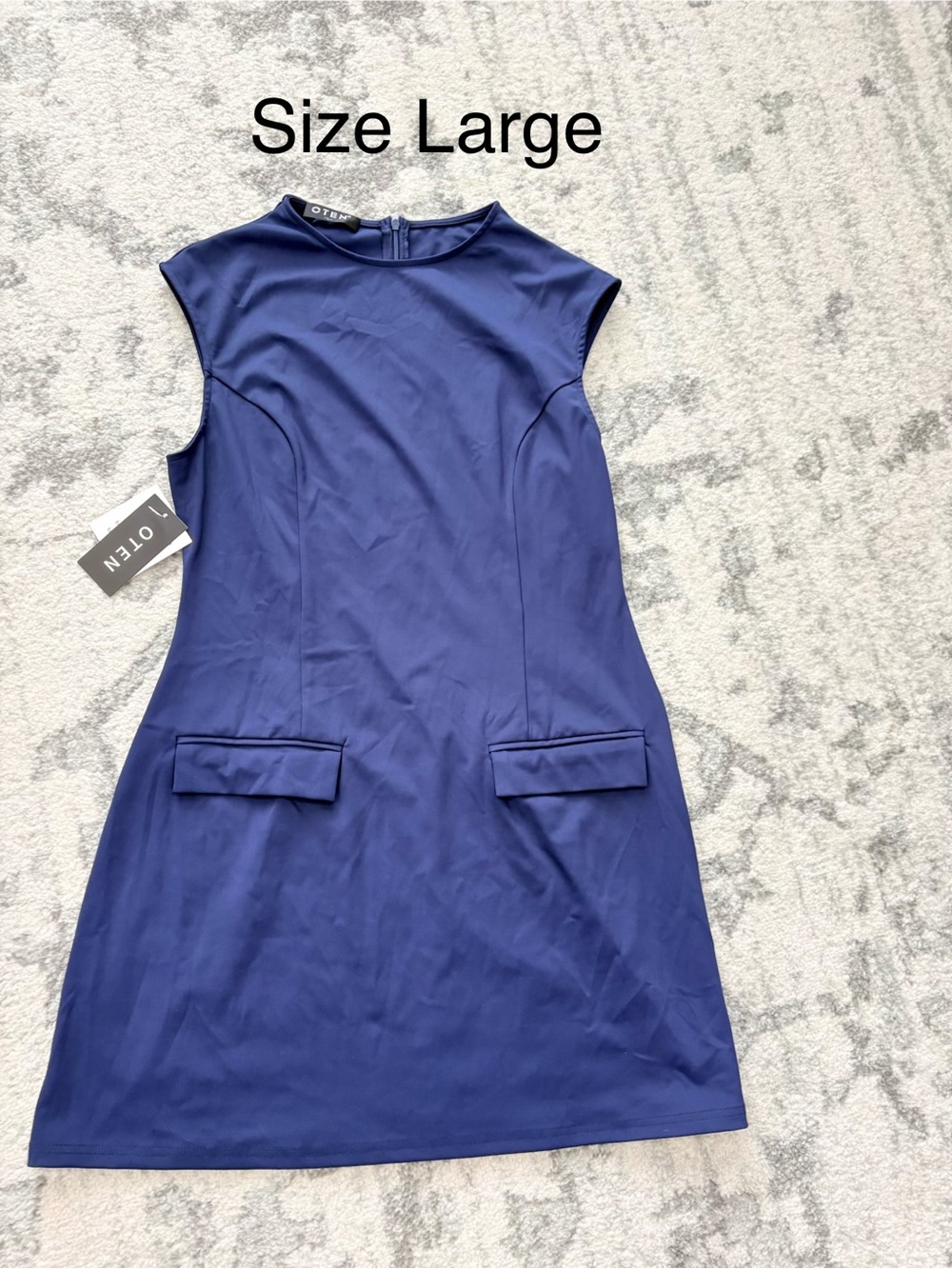NWT OTEN Women's Navy Dress Size Large